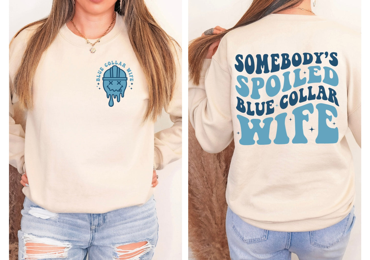 Blue Collar Wife Tee or Sweater