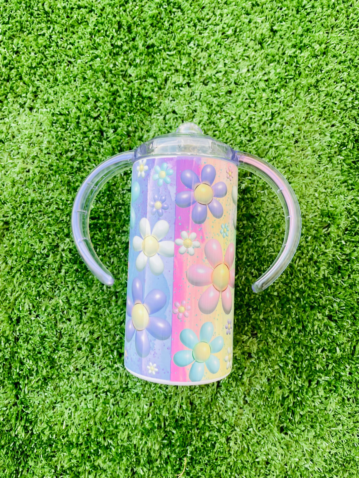 Rainbow & Daisies Sippy