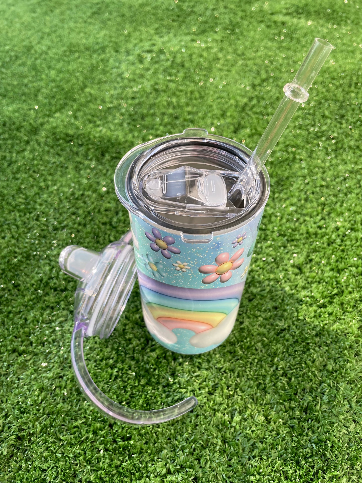 Rainbow & Daisies Sippy