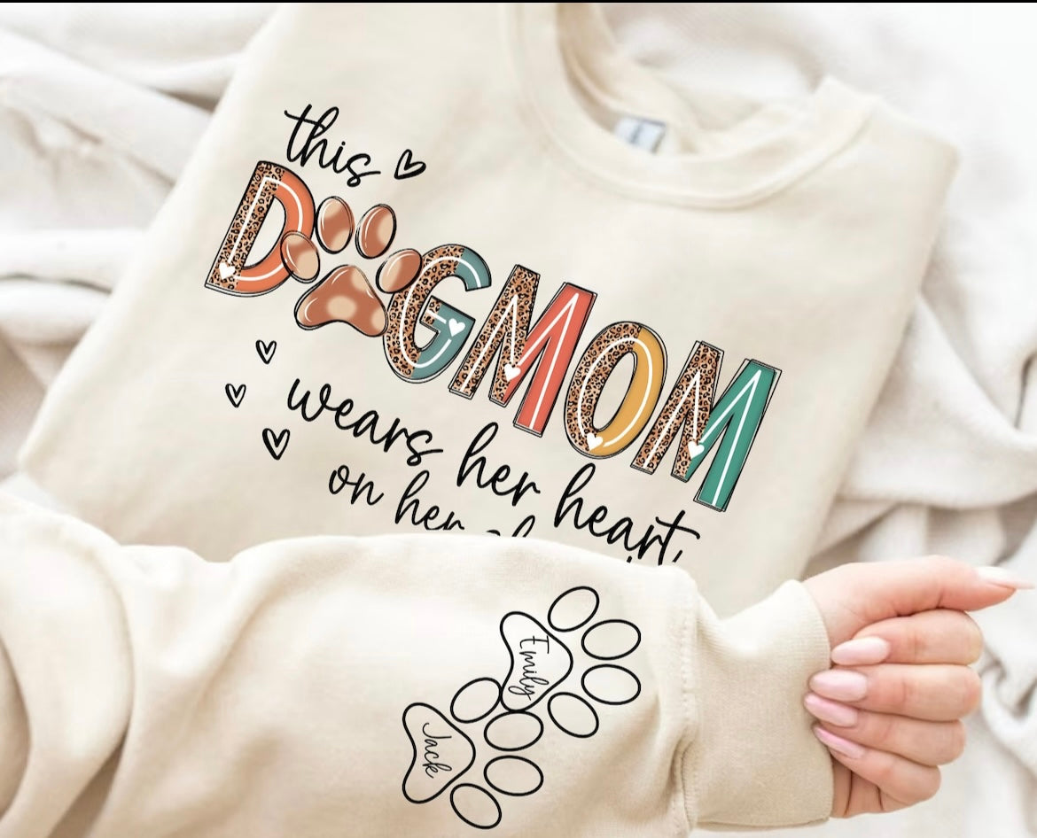 Dog Mom Customized Sweater or Tee