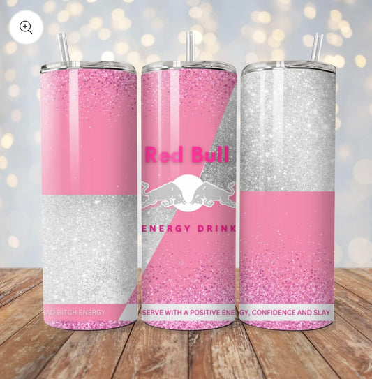 Pink Red Bull Tumbler