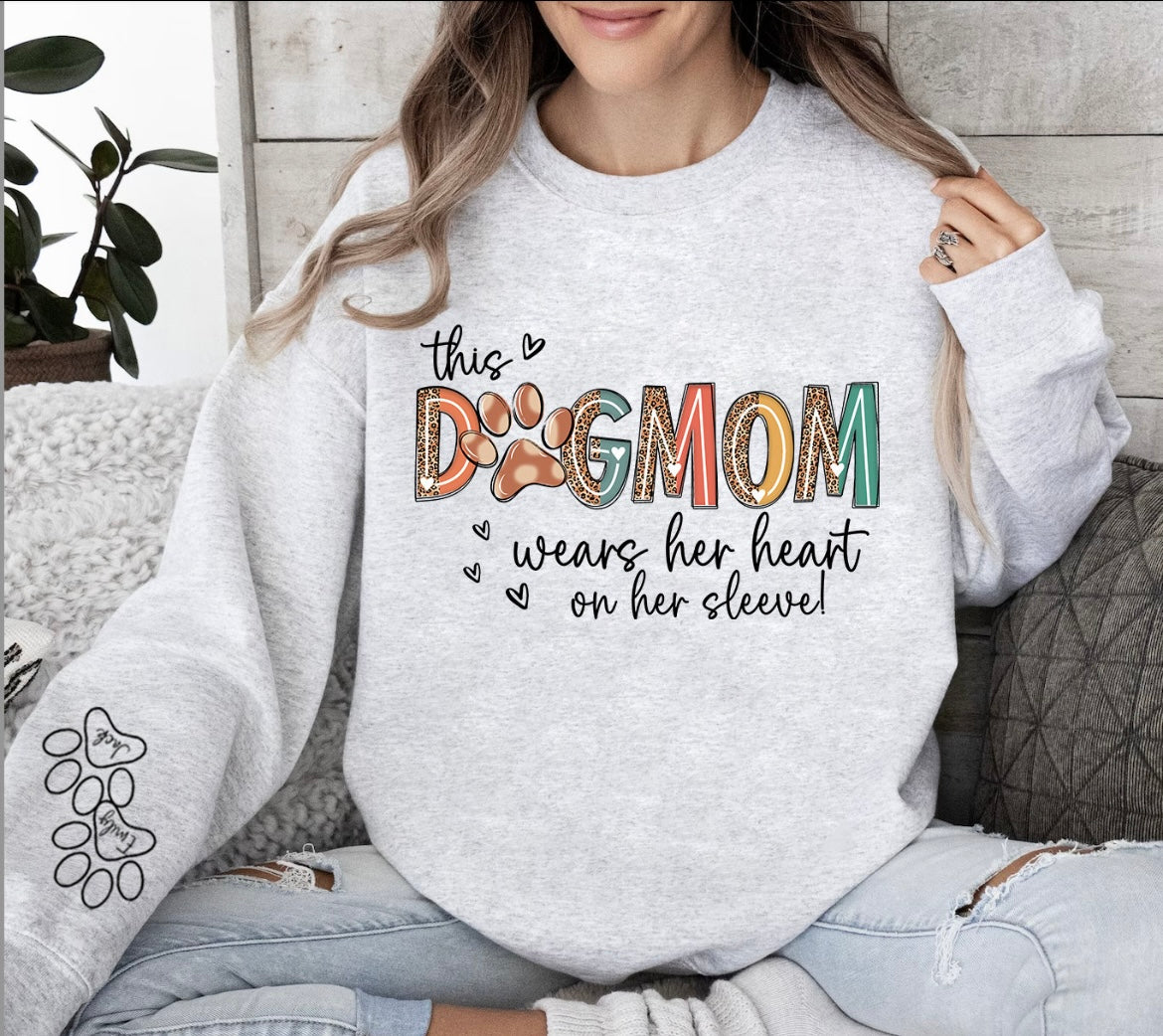 Dog Mom Customized Sweater or Tee