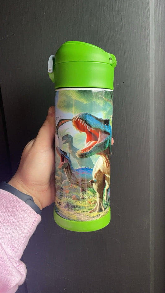 Dinosaur Flip Top Water Bottle