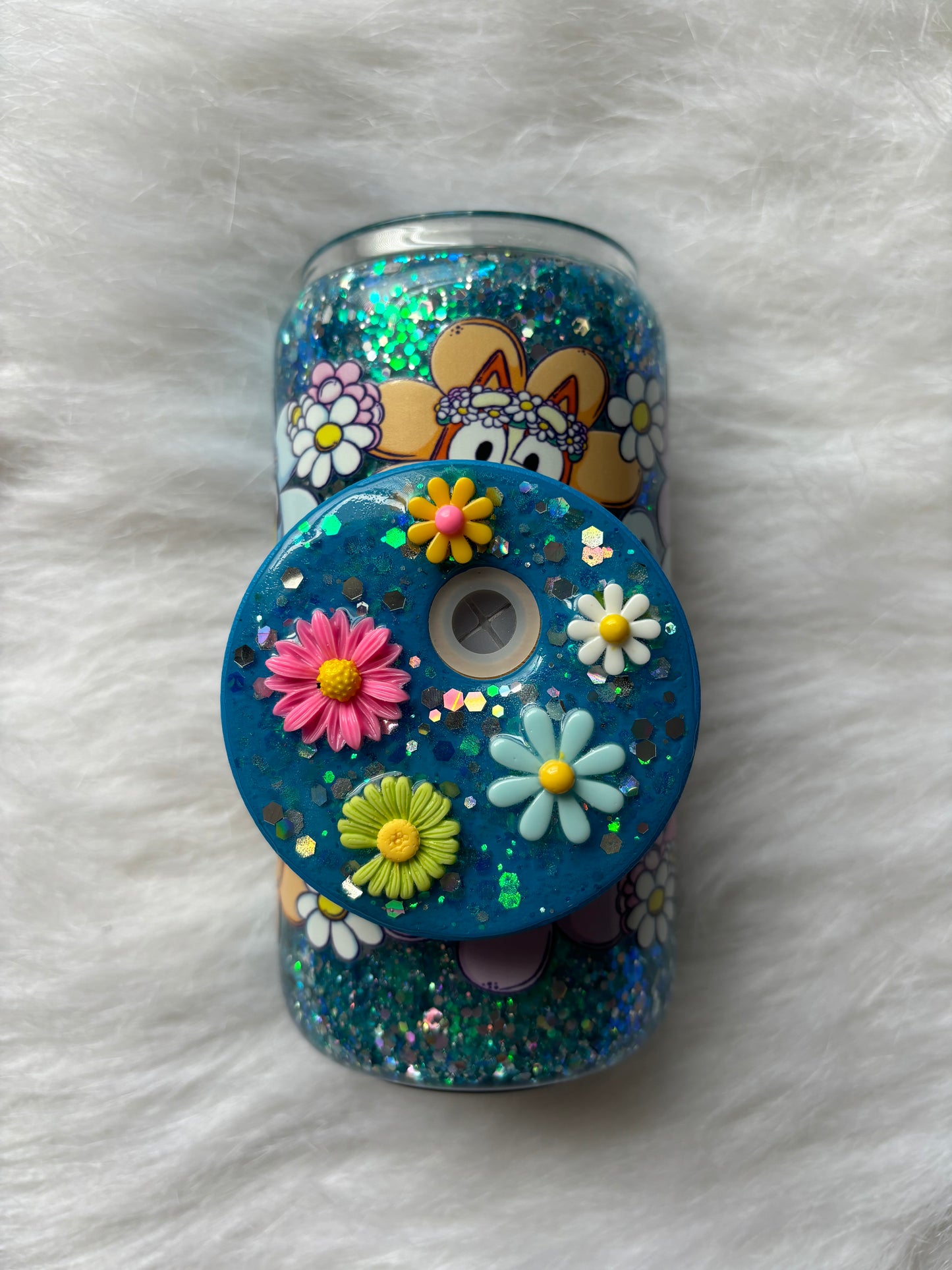 Blue Dog Snow Globe Tumbler