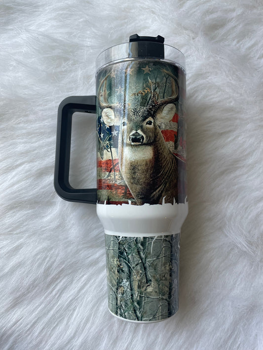 Buck & Bass Camo 40oz Tumbler