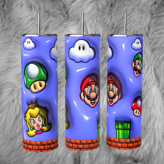 Mario Characters Puff Tumbler