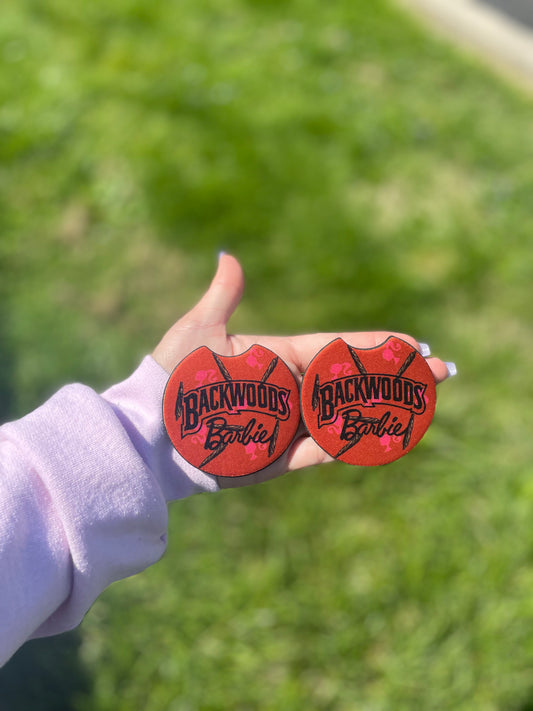 Backwoods Barbie Red Car Coasters