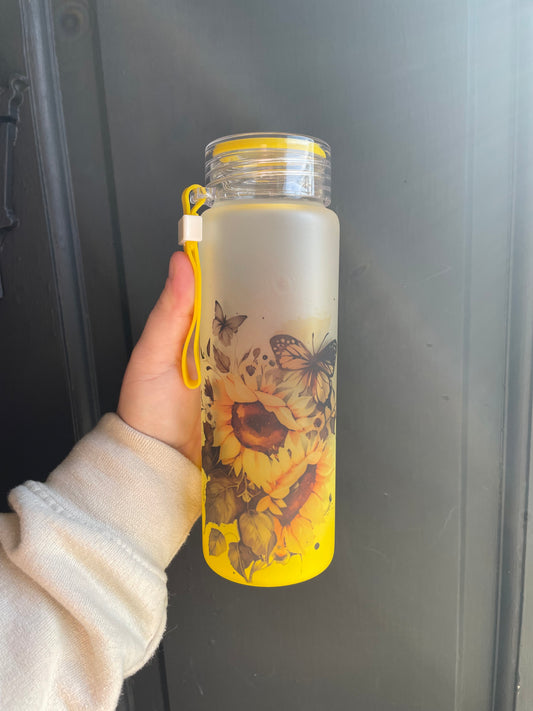 Sunflowers & Butterflies Water Bottle