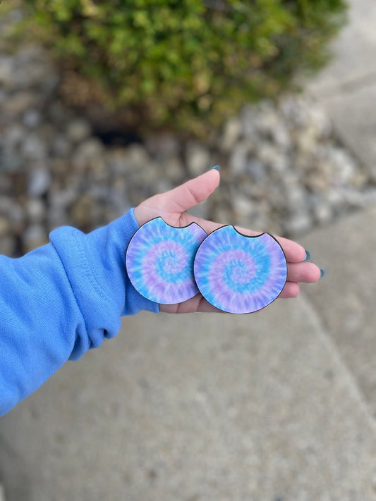 Tye Dye Pastel Car Coasters